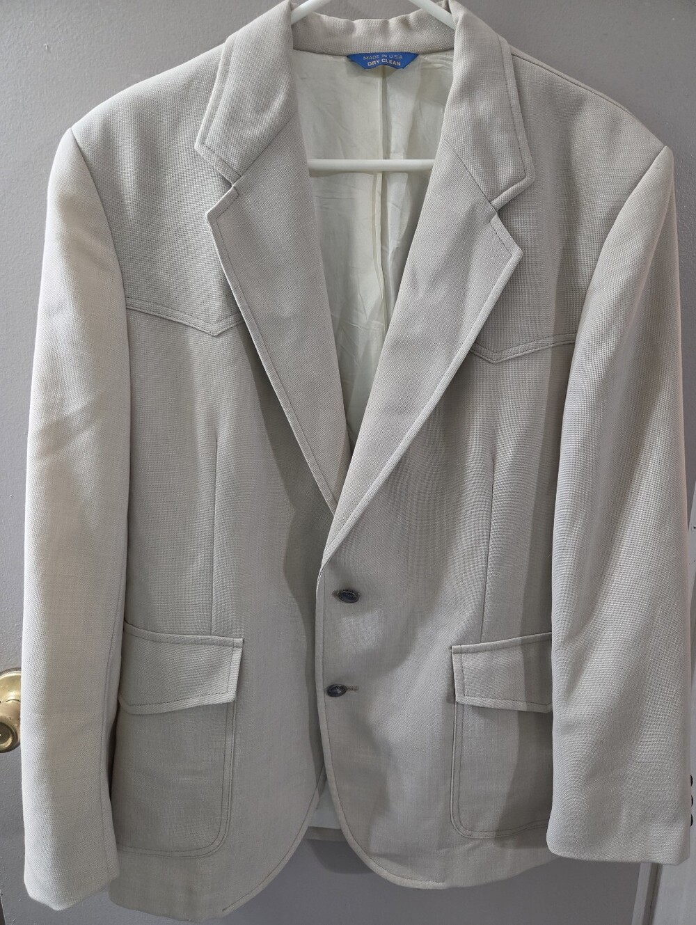 Pendleton Vgt. Light Taupe Men's Western Sport Coat Blazer. Wool Blend - Sz 42